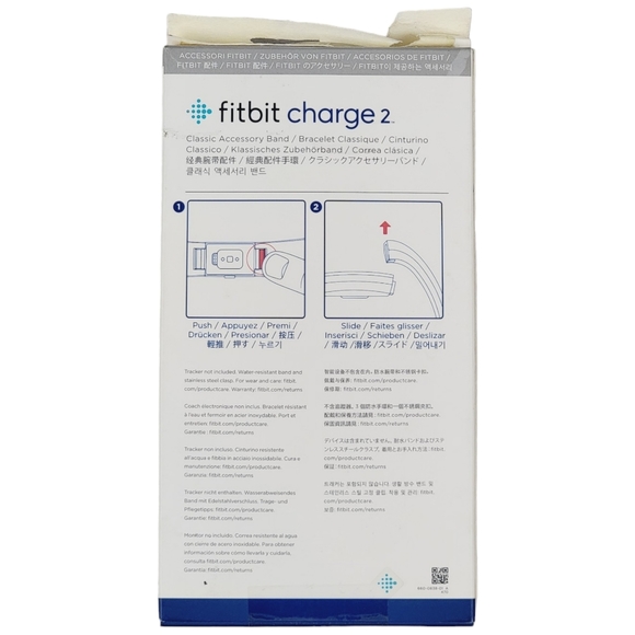 Fitbit Charge 2 Classic Accessory Band Size L/G Color Blue - Picture 4 of 5